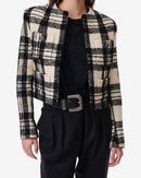 Veste À Carreaux Xelina - Ecru/Black