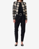 Veste À Carreaux Xelina - Ecru/Black