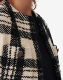 Veste À Carreaux Xelina - Ecru/Black