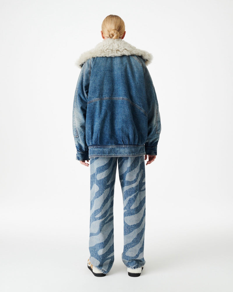 Blouson En Jean Délavé Benton - Authentic Blue Denim - Femme