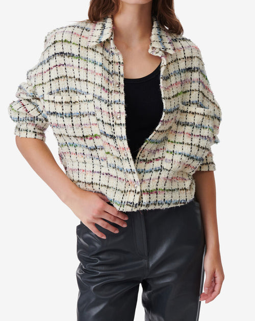 Sobrecamisa Madita Tweed Multicolor - Multico Ecru