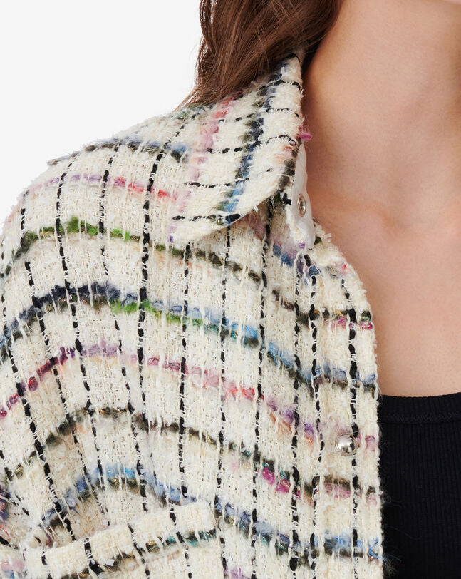 Surchemise Multicolore En Tweed Madita - Multico Ecru