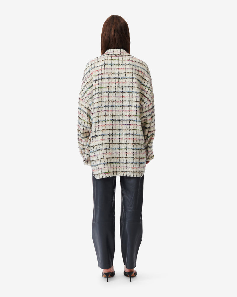 Surchemise Multicolore En Tweed Madita - Multico Ecru