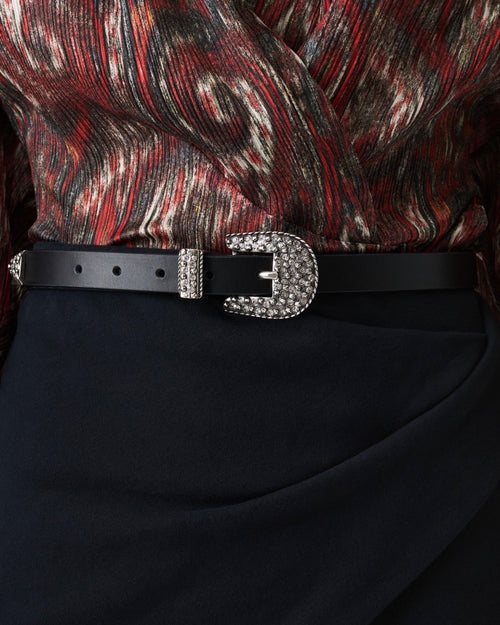 Ceinture En Cuir Brass - Black - Femme