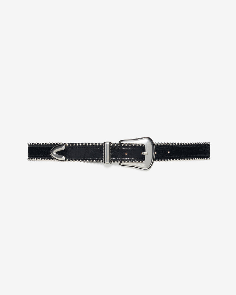 Ceinture En Cuir Dorsy Chain - Black