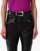 Ceinture En Cuir Dorsy Chain - Black