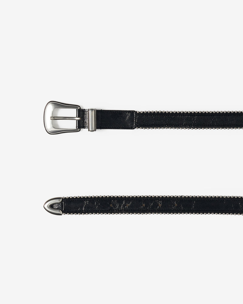 Ceinture En Cuir Dorsy Chain - Black