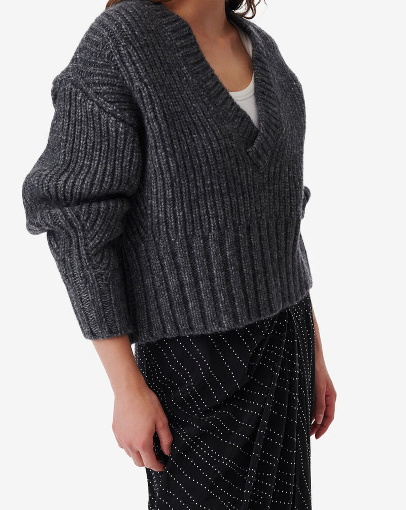 Pull Oversize Col V Ewenn - Anthracite