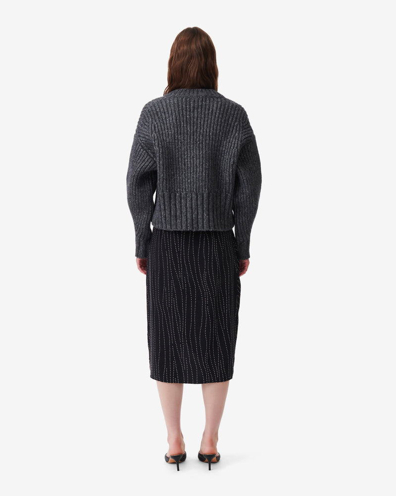 Pull Oversize Col V Ewenn - Anthracite