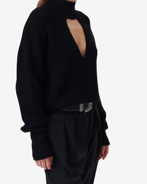 Pull Col Montant À Découpe Gaid - Black