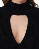 Pull Col Montant À Découpe Gaid - Black