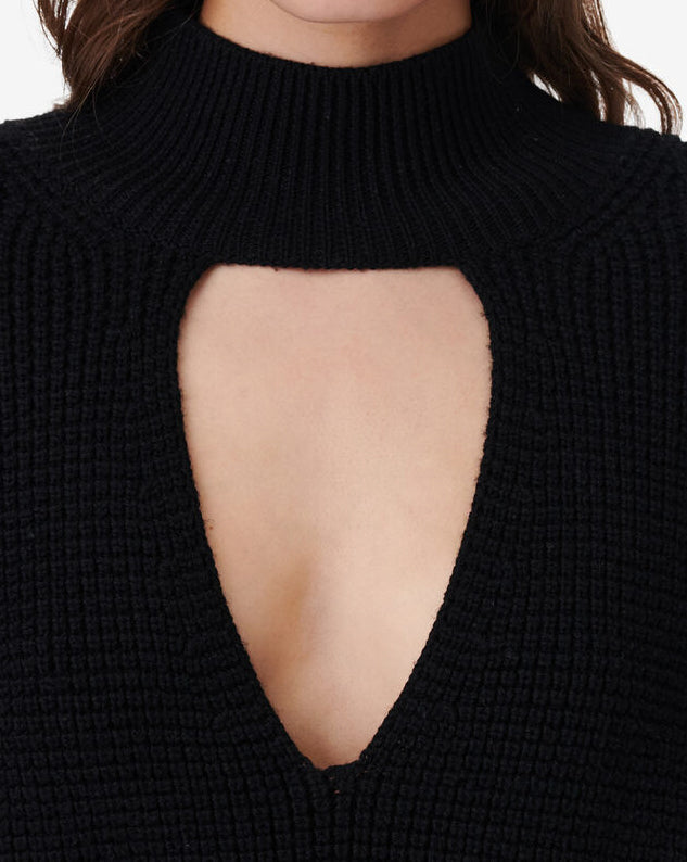 Pull Col Montant À Découpe Gaid - Black