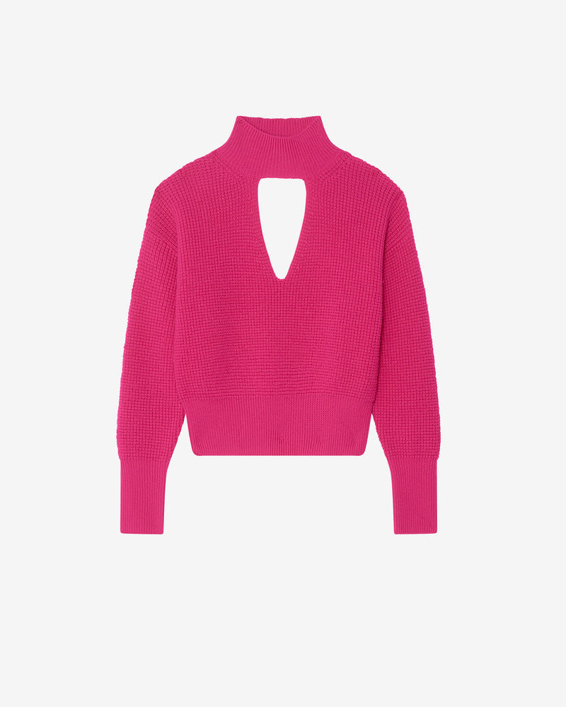 Pull Col Montant À Découpe Gaid - Fushia