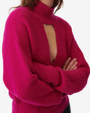 Pull Col Montant À Découpe Gaid - Fushia