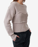 Pull Oversize Col Rond Gedeon - Champagne