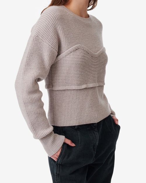 Pull Oversize Col Rond Gedeon - Champagne