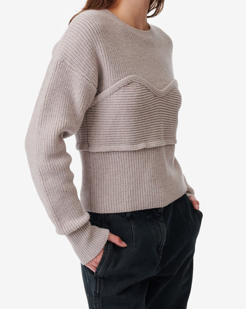 Pull Oversize Col Rond Gedeon - Champagne