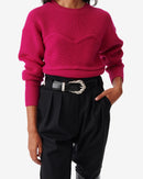 Pull Oversize Col Rond Gedeon - Fushia