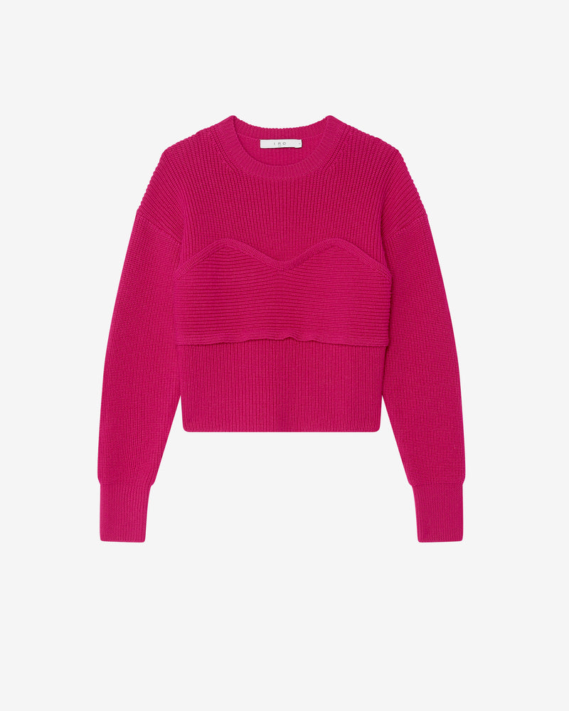 Pull Oversize Col Rond Gedeon - Fushia