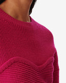 Pull Oversize Col Rond Gedeon - Fushia
