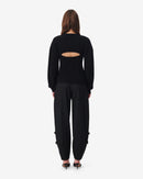 Pull En Cachemire À Découpe Idaya - Black