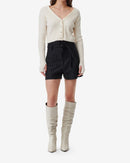 Cardigan Col V En Laine Cachemire Keyra - Ecru