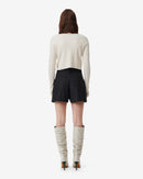 Cardigan Col V En Laine Cachemire Keyra - Ecru