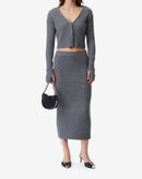 Cardigan Col V En Laine Cachemire Keyra - Anthracite