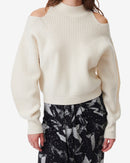 Pull Col Montant À Découpes Kimiko - Ecru