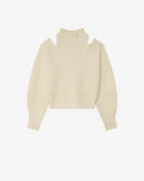 Pull Col Montant À Découpes Kimiko - Ecru