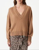 Pull Col V En Cachemire Lilween - Camel - Femme