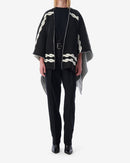 Cape Jacquard Tressé Wajdi - Black/Ecru