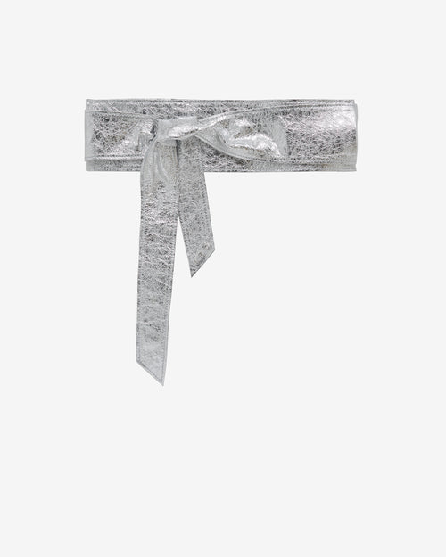 Ceinture En Cuir Nera Silver - Silver