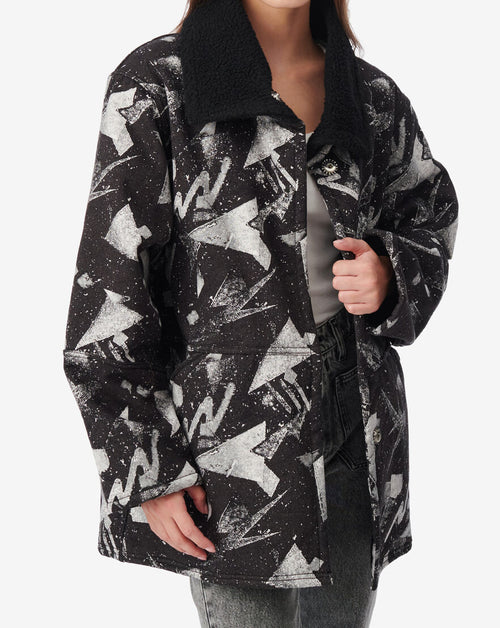 Manteau À Imprimé Corentin - Black/White