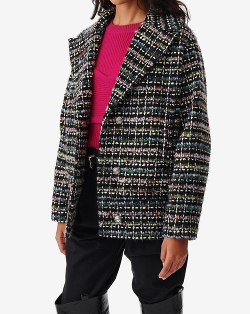 Manteau Multicolore En Tweed Judit - Black Multico