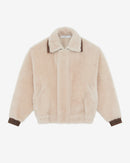 Peau Lainée Oversize Medelin - Ecru/ Brown