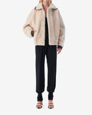 Peau Lainée Oversize Medelin - Ecru/ Brown