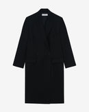 Manteau Long En Laine Vieni - Black