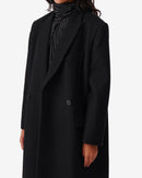 Manteau Long En Laine Vieni - Black