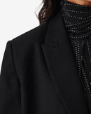Manteau Long En Laine Vieni - Black