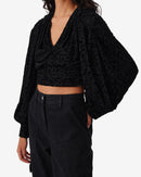 Top Court Léopard Avela - Shiny Black