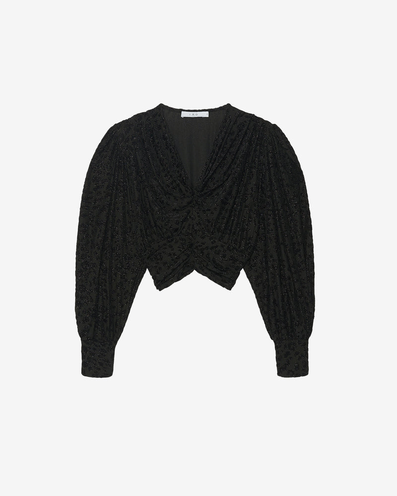 Top Court Léopard Avela - Shiny Black