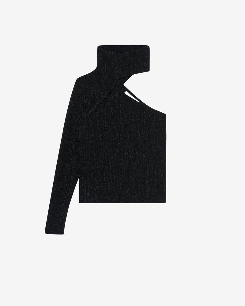 Top Asymétrique Chadia - Black Metallic