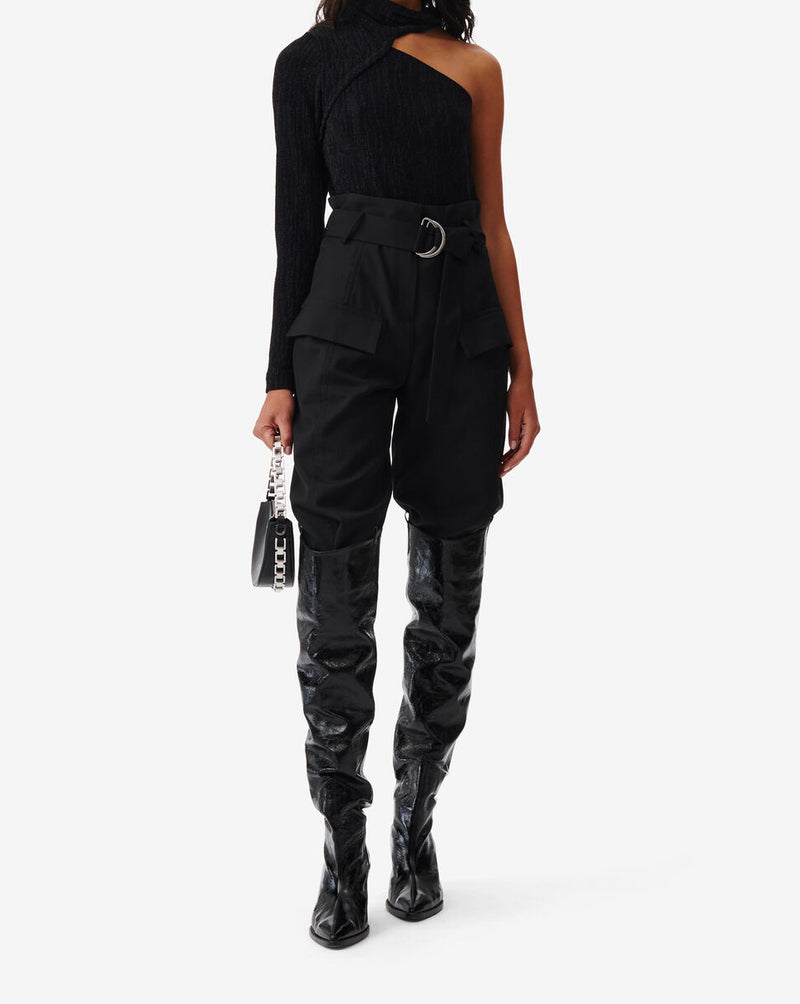 Top Asymétrique Chadia - Black Metallic