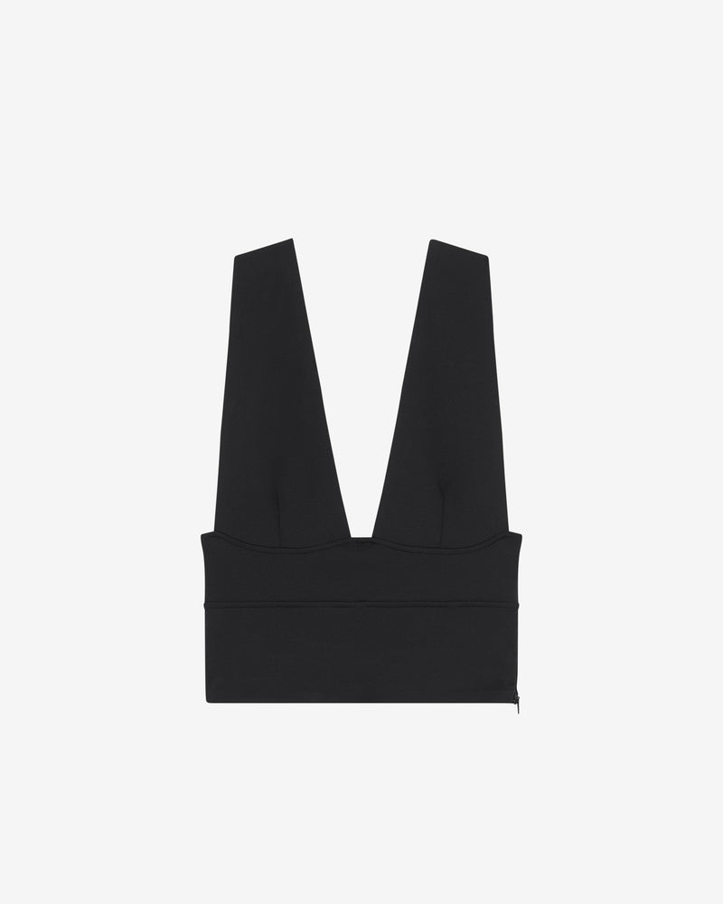 Top Décolleté En Néoprène Faith - Black