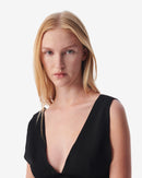 Top Décolleté En Néoprène Faith - Black