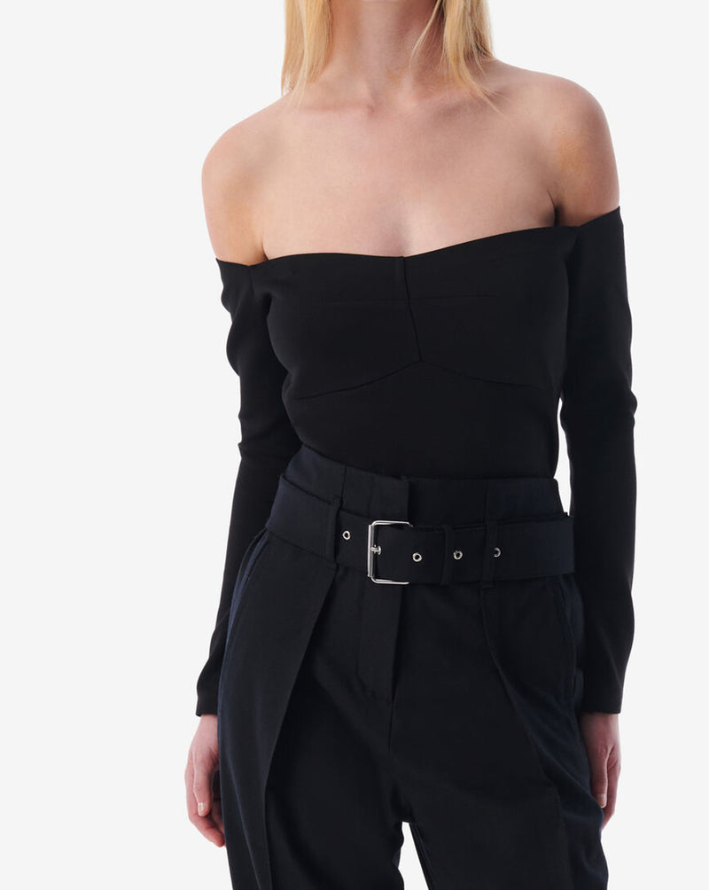 Top À Épaules Dénudées Fantine - Black