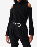 Top Col Montant Iwa - Black