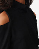 Top Col Montant Iwa - Black