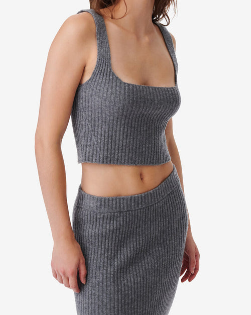Top En Laine Cachemire Kiwa - Anthracite